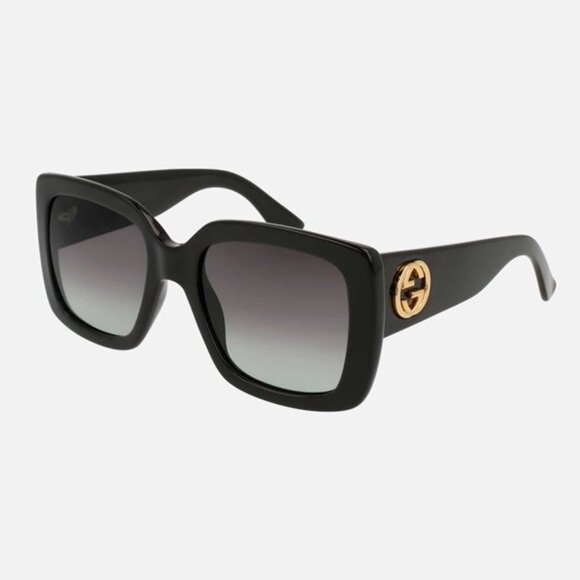 NEW GUCCI GG0141S OVERSIZED SQUARE WOMEN'S SUNGLASSES GG0141SN 001 GUCCI EYEWEAR - Picture 1 of 3